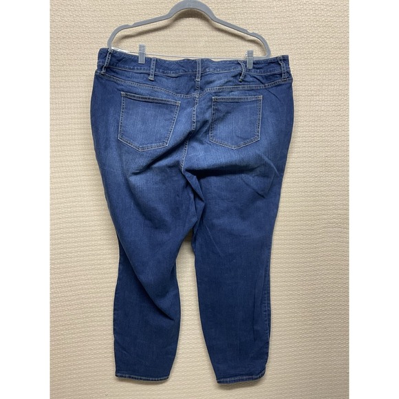 TORRID WOMEN'S MID-RISE SKINNY JEANS VINTAGE STRETCH BLUE Size 24 Button Fly - Picture 4 of 8